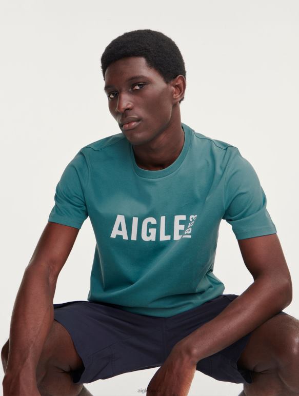 Hommes hydroélectrique Aigle t-shirt imprimé à col rond en pyratex vêtements 2F48670