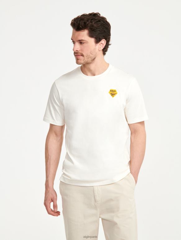 Hommes lait Aigle t-shirt imprimé à col rond vêtements 2F486137