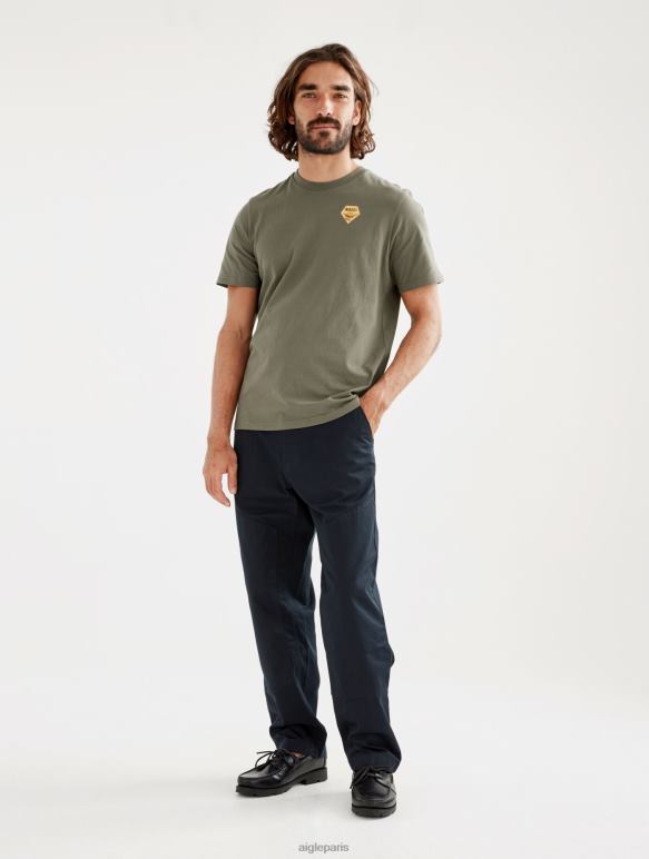 Hommes taillis Aigle t-shirt imprimé à col rond vêtements 2F486146