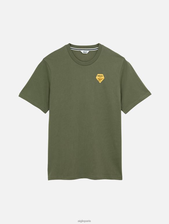 Hommes taillis Aigle t-shirt imprimé à col rond vêtements 2F486146