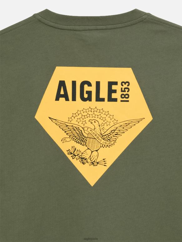 Hommes taillis Aigle t-shirt imprimé à col rond vêtements 2F486146