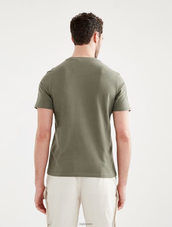 Hommes taillis Aigle t-shirt imprimé à col rond vêtements 2F48662