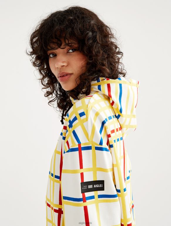 Hommes Mondrian Aigle x Centre Pompidou sweat à capuche brossé vêtements 2F486144
