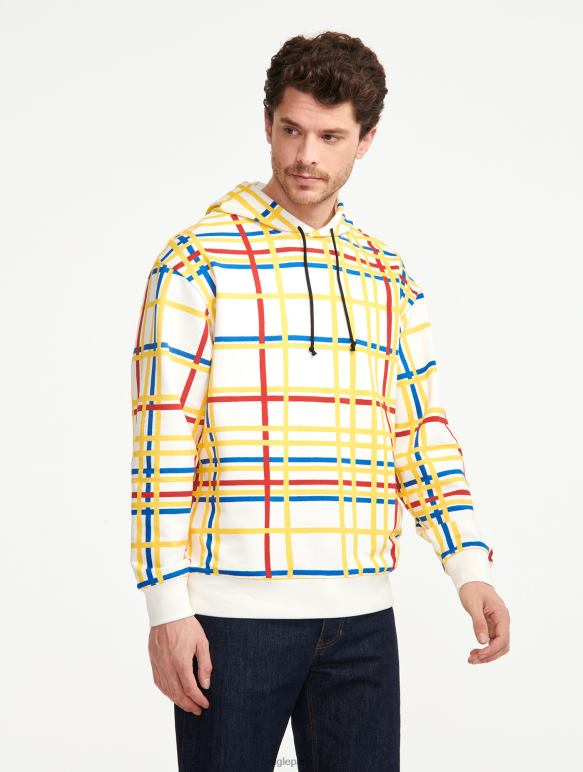 Hommes Mondrian Aigle x Centre Pompidou sweat à capuche brossé vêtements 2F486144