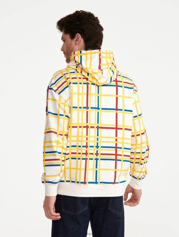 Hommes Mondrian Aigle x Centre Pompidou sweat à capuche brossé vêtements 2F486144