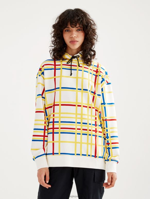 Hommes Mondrian Aigle x Centre Pompidou sweat à capuche brossé vêtements 2F486144