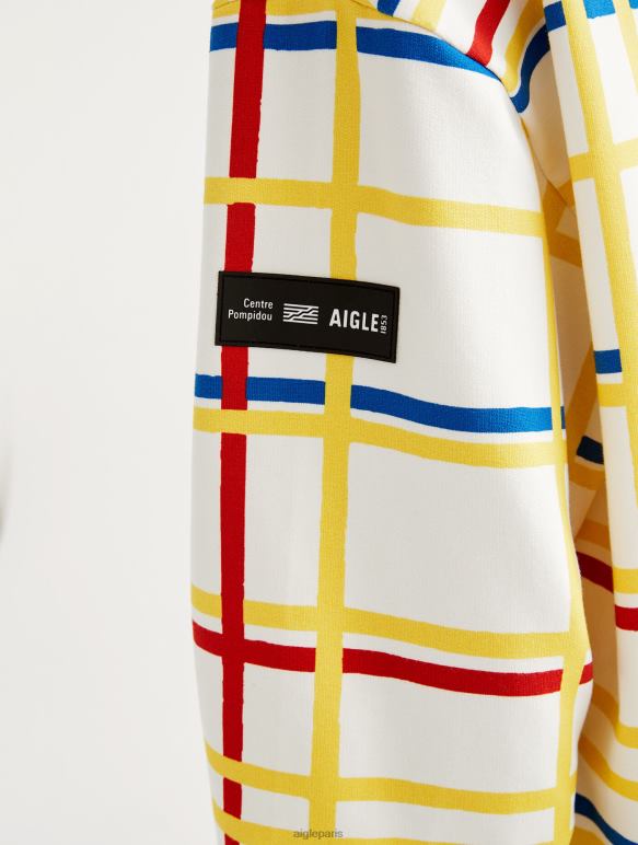 Hommes Mondrian Aigle x Centre Pompidou sweat à capuche brossé vêtements 2F486144