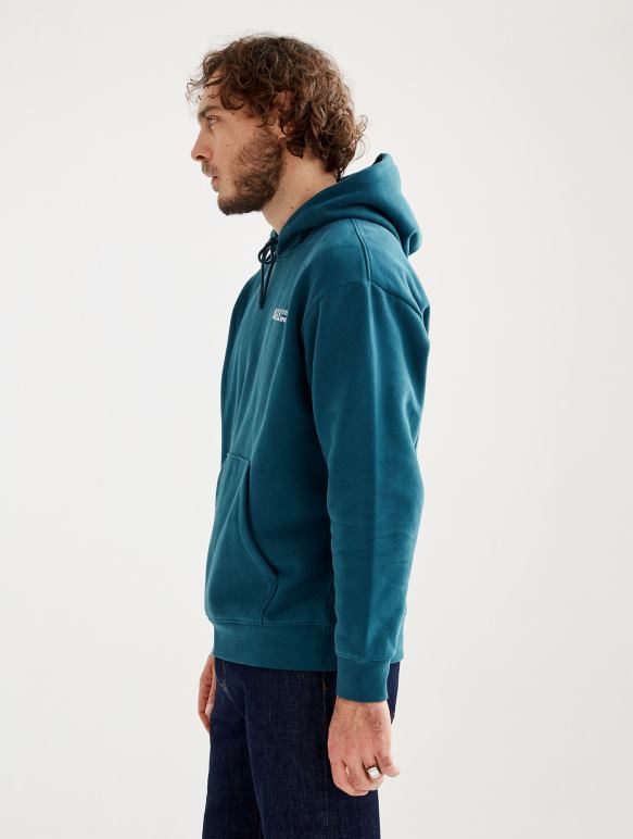 Hommes bleu orage Aigle sweat à capuche imprimé vêtements 2F48681