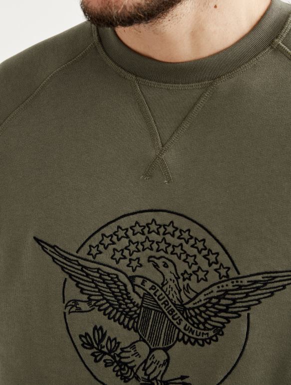 Hommes taillis Aigle sweat-shirt à col rond brodé vêtements 2F48680