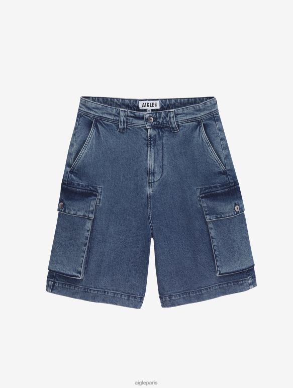 Hommes denim légèrement décoloré Aigle short en jean vêtements 2F486128